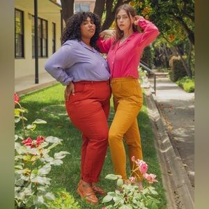 Big Bud Press Paprika Red Pencil Pants Sz. Medium Never Worn ❤️ Regular Inseam